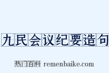 九民会议纪要造句是什么意思的图片